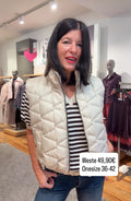 Steppweste in Creme