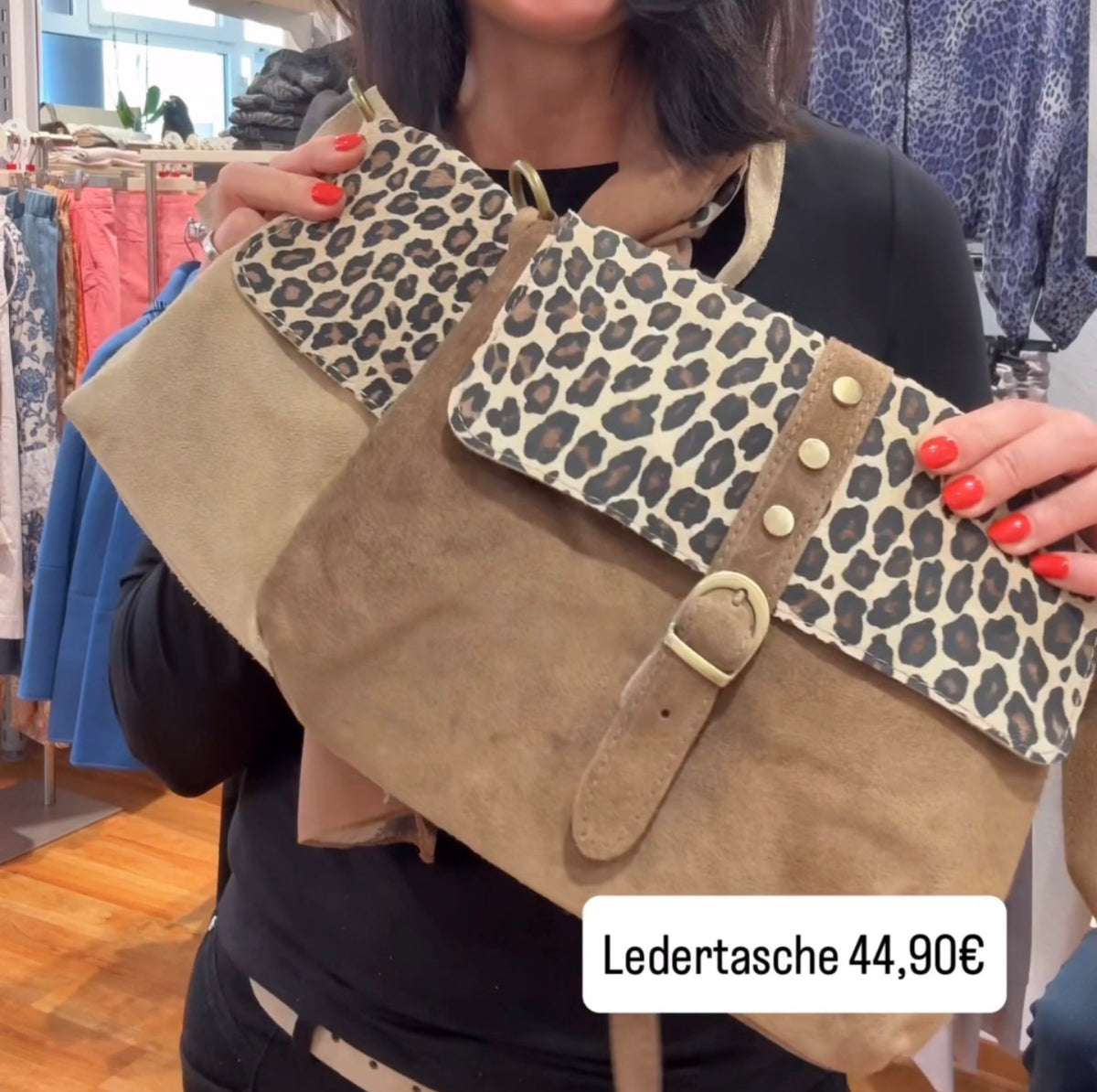 Veloursledertasche Leo – Echtleder