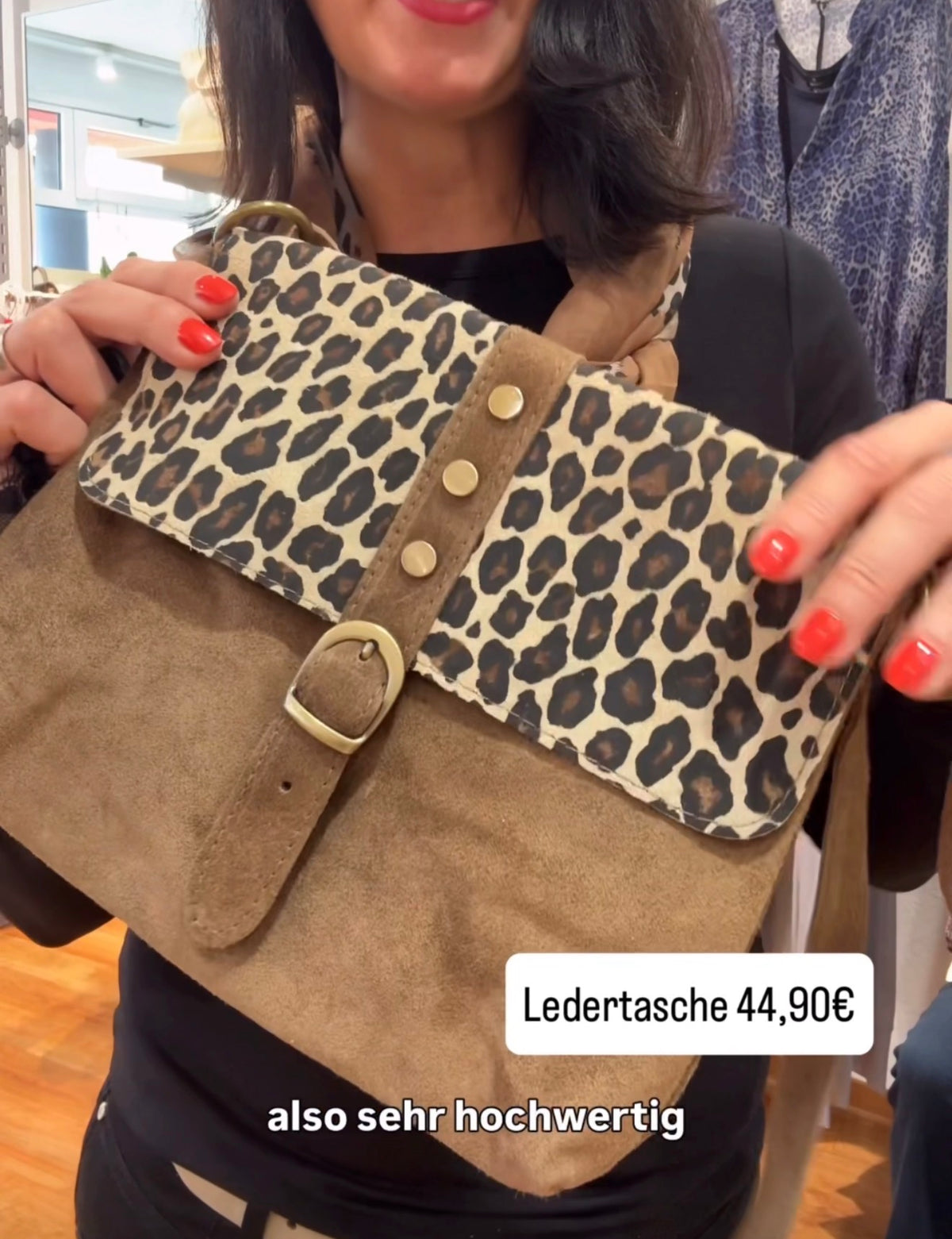 Veloursledertasche Leo – Echtleder