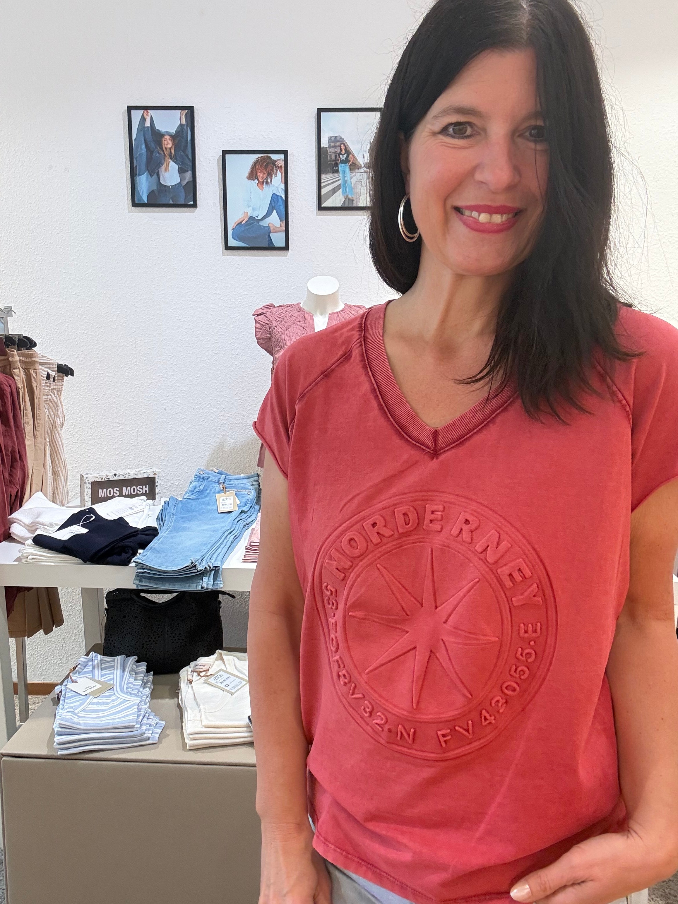 Shirt mit 3D-Print & Used-Look