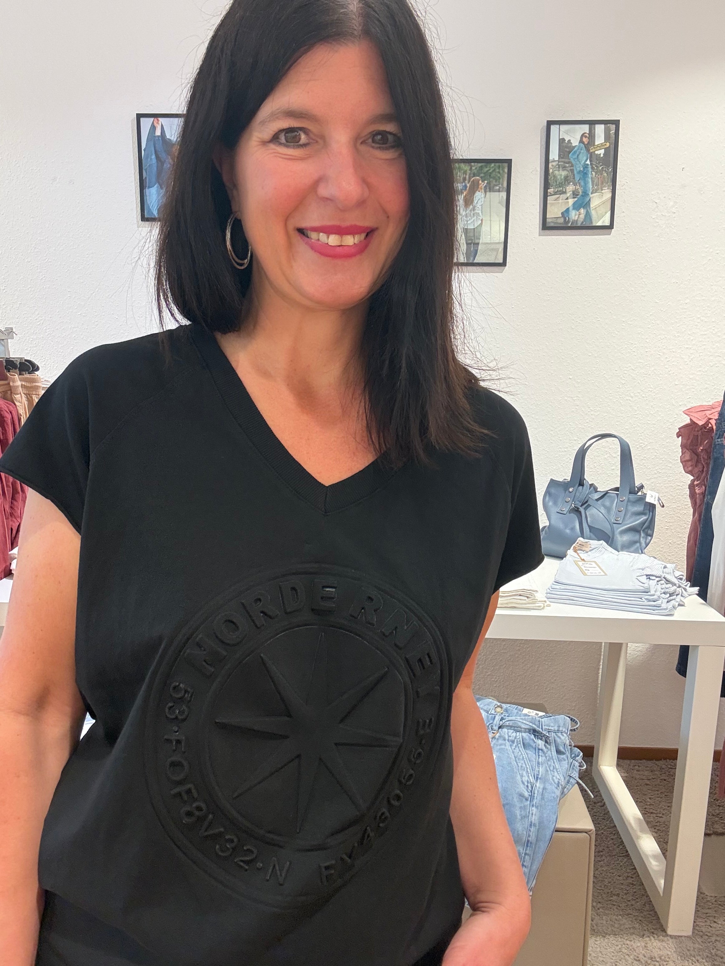 Shirt mit 3D-Print & Used-Look