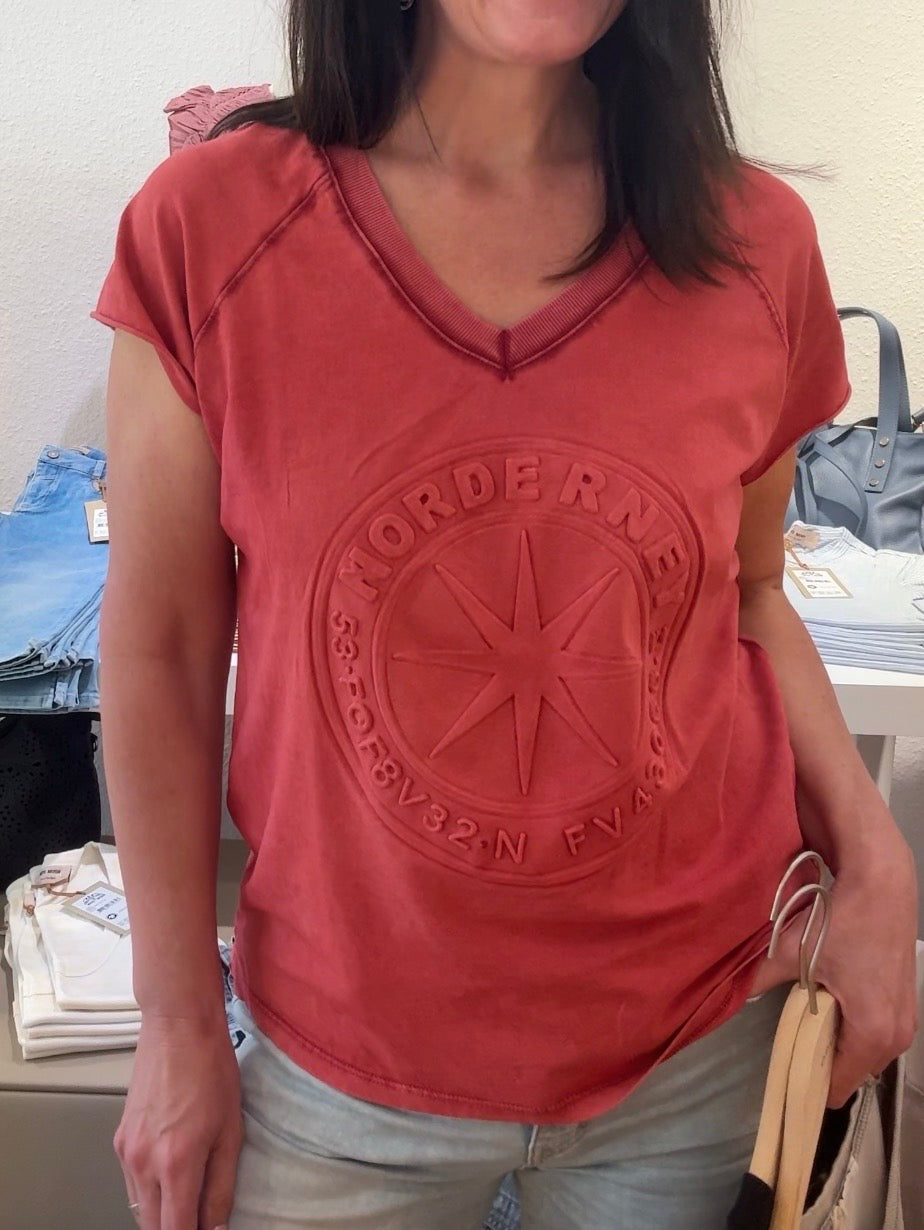 Shirt mit 3D-Print & Used-Look